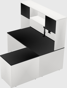 L-shaped office desk
