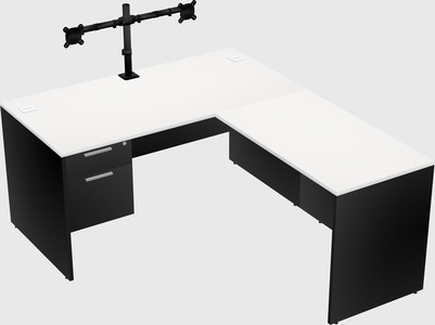 L-shaped office desk