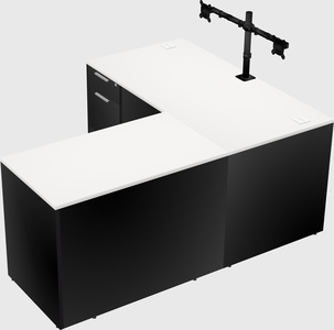 L-shaped office desk