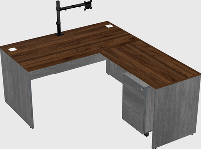 L-shaped office desk