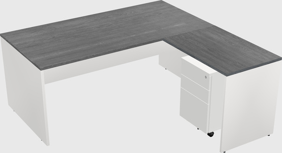 L-shaped office desk
