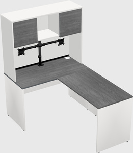 L-shaped office desk