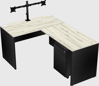 L-shaped office desk