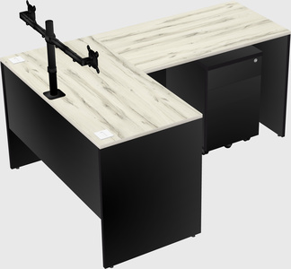 L-shaped office desk