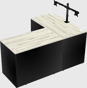 L-shaped office desk