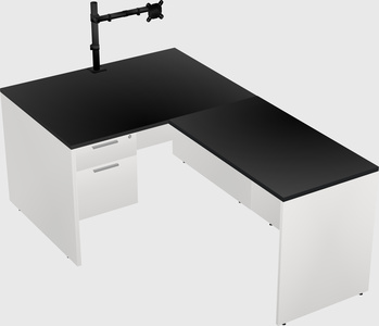 L-shaped office desk