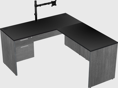 L-shaped office desk