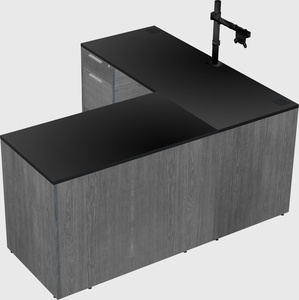 L-shaped office desk