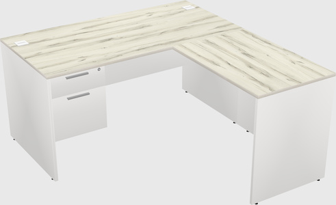 L-shaped office desk