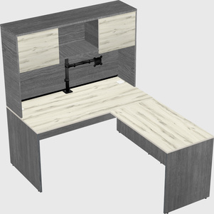 L-shaped office desk