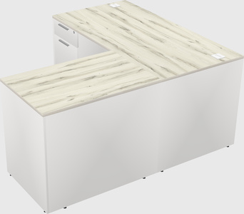 L-shaped office desk