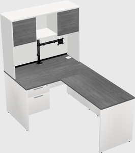 L-shaped office desk