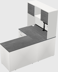 L-shaped office desk