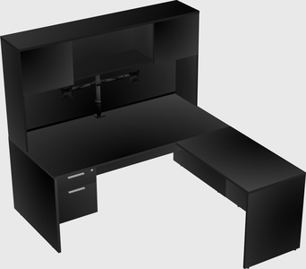 L-shaped office desk