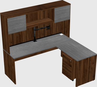L-shaped office desk