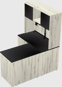 L-shaped office desk