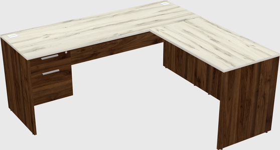 L-shaped office desk