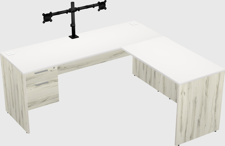 L-shaped office desk