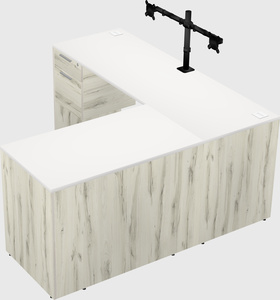 L-shaped office desk