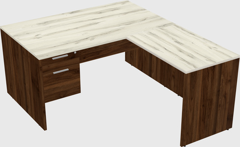 L-shaped office desk