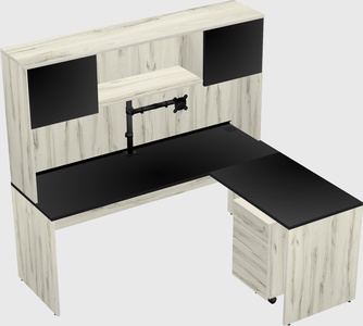 L-shaped office desk