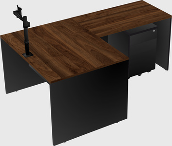 L-shaped office desk