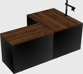 L-shaped office desk
