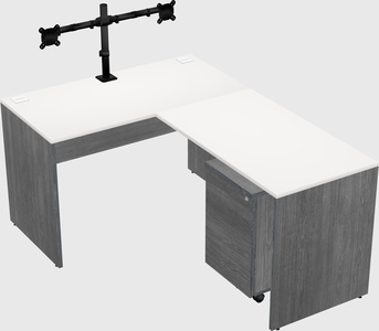 L-shaped office desk