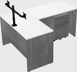L-shaped office desk