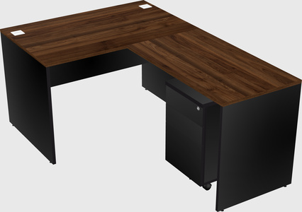 L-shaped office desk