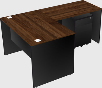 L-shaped office desk