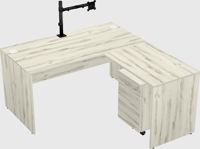 L-shaped office desk