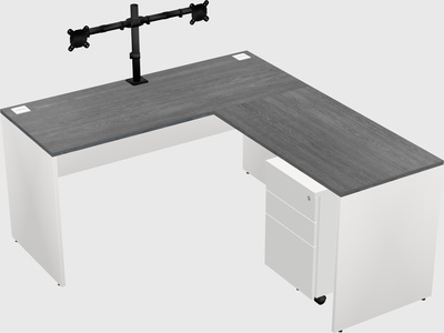 L-shaped office desk