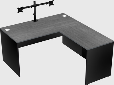 L-shaped office desk
