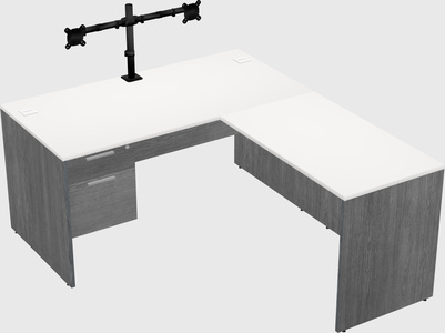 L-shaped office desk