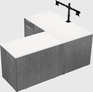 L-shaped office desk