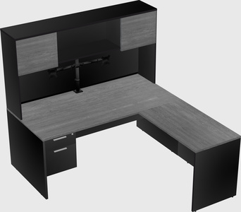 L-shaped office desk