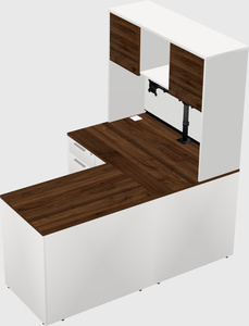 L-shaped office desk