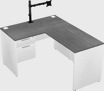 L-shaped office desk