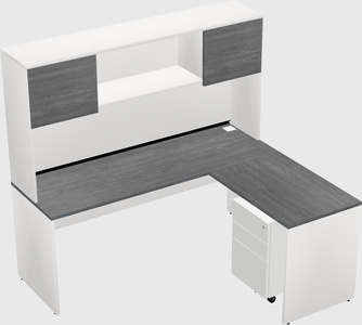 L-shaped office desk