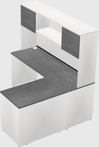 L-shaped office desk