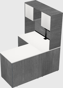 L-shaped office desk