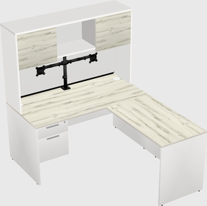 L-shaped office desk