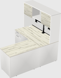 L-shaped office desk