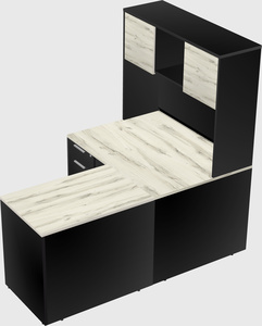 L-shaped office desk