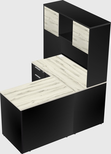 L-shaped office desk
