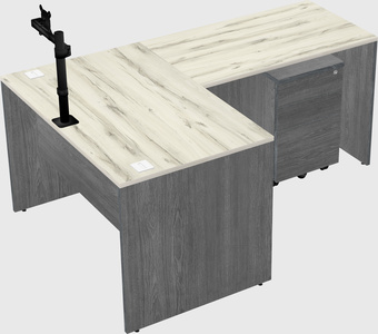 L-shaped office desk