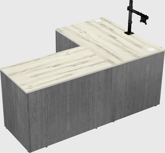 L-shaped office desk