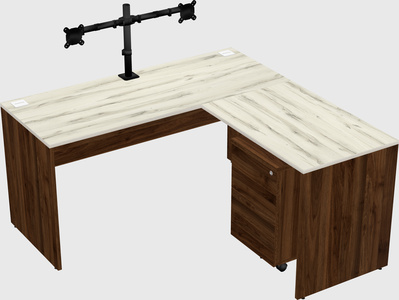 L-shaped office desk