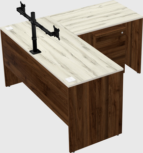 L-shaped office desk